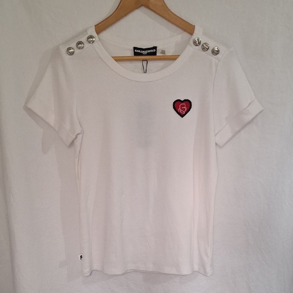 Karl Lagerfeld White Short Sleeve T-Shirt
